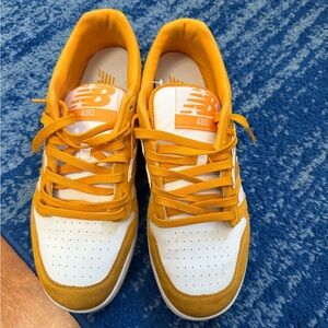 New Balance gold and White Sneakers